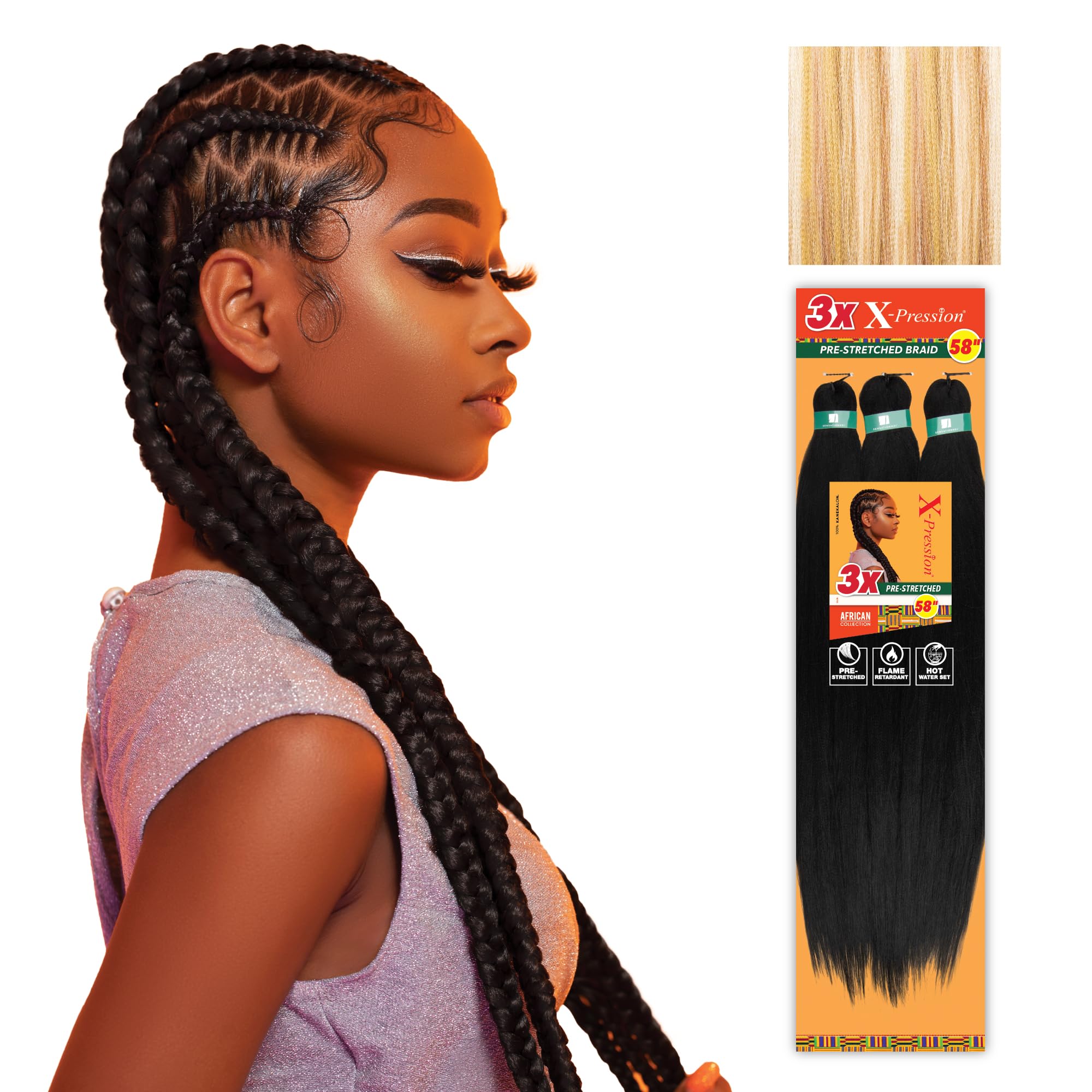 Amazon.com : Sensationnel X-pression prestretched braiding hair